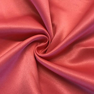 Coral Dull Matte Bridal Satin Fabric