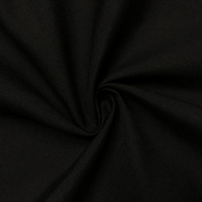 Black Solid Flannel Cotton Fabric