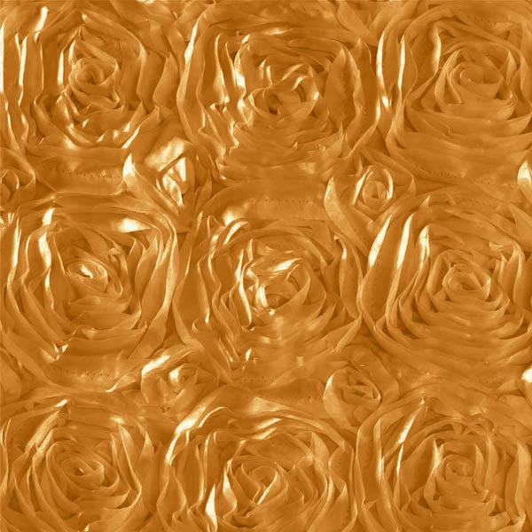 Rosette Satin Dark Gold Fabric