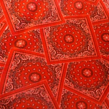 Red Card Bandanna Style Anti Pill Fleece Fabric