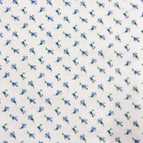 Blue Tulip Flower Flannel Cotton Fabric