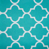 Aqua White Moroccan Canvas Waterproof Outdoor Fabric