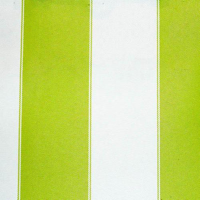 Lime White Stripe Canvas Waterproof Outdoor Fabric / 60 Yards Roll