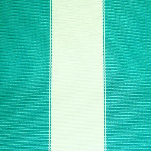Aqua White Stripe Canvas Waterproof Outdoor Fabric