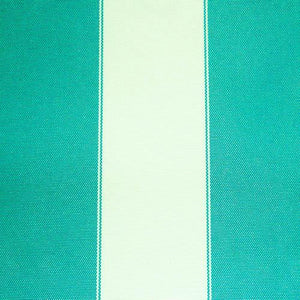 Aqua White Stripe Canvas Waterproof Outdoor Fabric / 60 Yards Roll