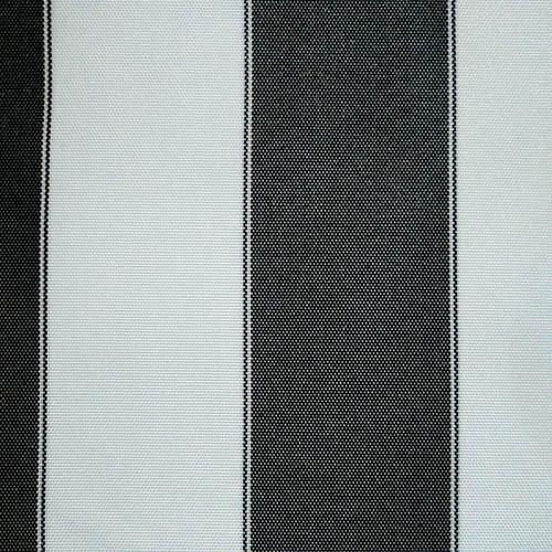 Black White Stripe Canvas Waterproof Outdoor Fabric / 60 Yards Roll