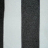 Black White Stripe Canvas Waterproof Outdoor Fabric / 60 Yards Roll