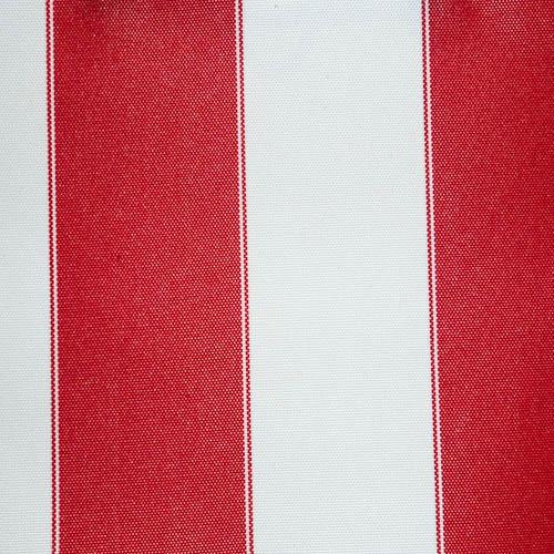Red White Stripe Canvas Waterproof Outdoor Fabric