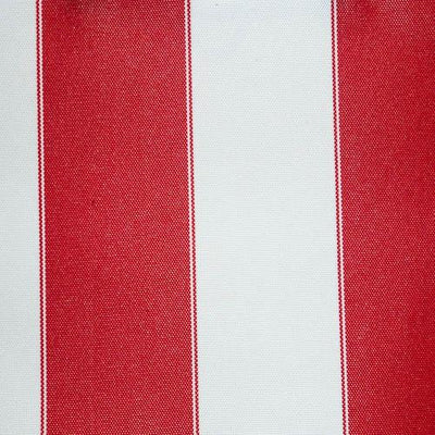 Red White Stripe Canvas Waterproof Outdoor Fabric / 60 Yards Roll