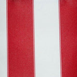 Red White Stripe Canvas Waterproof Outdoor Fabric