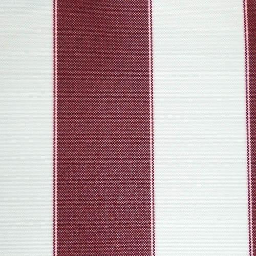 Burgundy Ivory Stripe Canvas Waterproof Outdoor Fabric