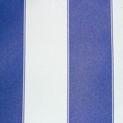 Royal White Stripe Canvas Waterproof Outdoor Fabric / 60 Yards Roll
