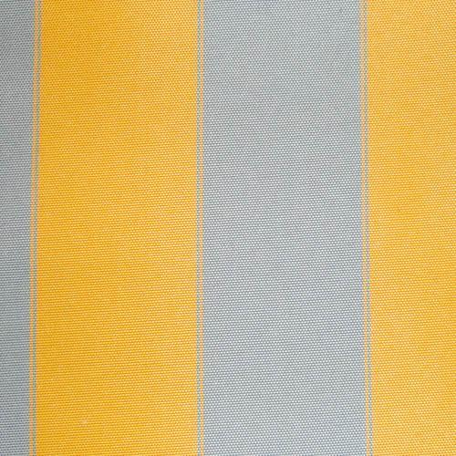Mustard Gray Stripe Canvas Waterproof Outdoor Fabric
