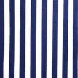 1" One Inch Navy Blue and White Stripes Poly Cotton Fabric