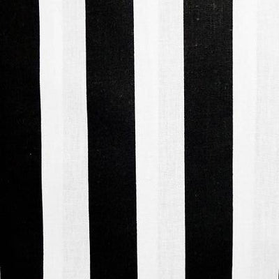 One Inch Black and White Stripes Poly Cotton Fabric