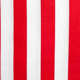 One Inch Red and White Stripes Poly Cotton Fabric