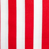 One Inch Red and White Stripes Poly Cotton Fabric