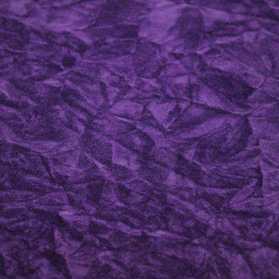 Dark Purple Flocking Crushed Velvet Upholstery Fabric