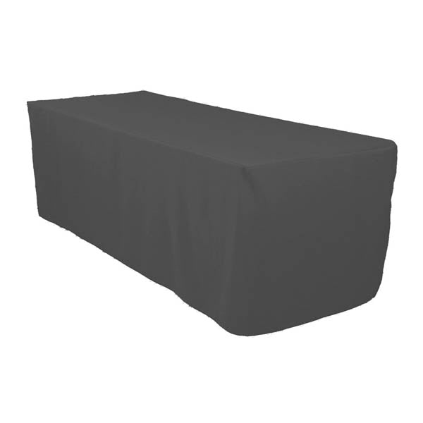 4 Ft Charcoal Fitted Polyester Rectangular Tablecloth