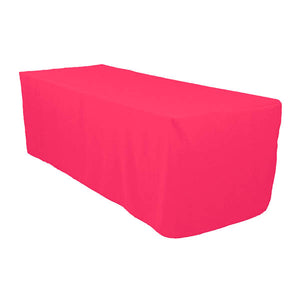 4 Ft Fuchsia Fitted Polyester Rectangular Tablecloth