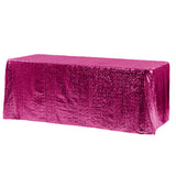 Fuchsia Glitz Sequin Rectangular Tablecloth 90 x 132"