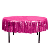 90" Fuchsia Glitz Sequin Round Tablecloth