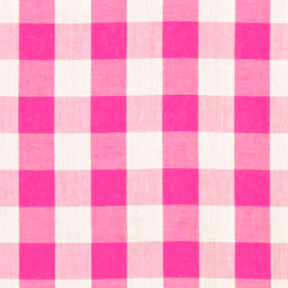 Fuschia Checkered Gingham 1" Poly Cotton Fabric