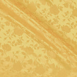 Gold Satin Jacquard Roses Fabric