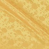 Gold Satin Jacquard Roses Fabric