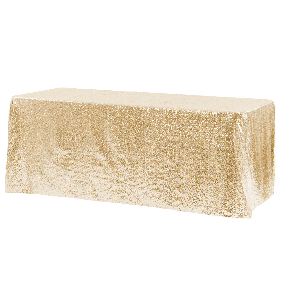 Gold Glitz Sequin Rectangular Tablecloth 90 x 156"