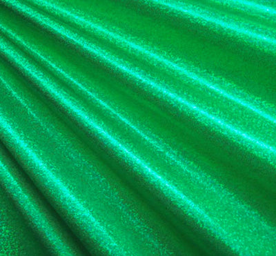 Green Hologram Mini Dots Spandex Fabric