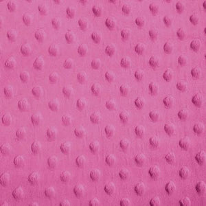 Hot Pink Minky Dimple Dot Fabric