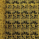 Gold Corded Lace Fabric