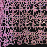 Pink Corded Lace Fabric