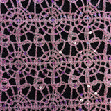 Pink Corded Lace Fabric