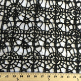Black Corded Lace Fabric