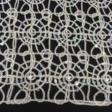 Silver Corded Lace Fabric