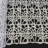 Silver Corded Lace Fabric