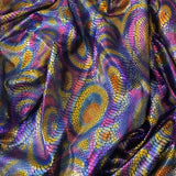 Tie Dye Viper Cobra Snake Skin Spandex Fabric