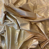 Gold Viper Cobra Snake Skin Spandex Fabric