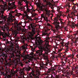 Burgundy Sequins Embroidered Stretch Velvet Fabric