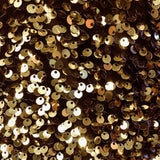 Gold Sequins Embroidered Stretch Velvet Fabric