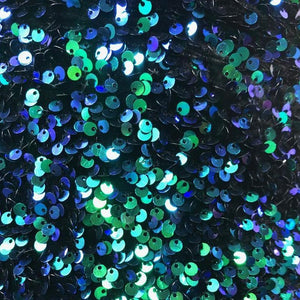 Green Sequins Embroidered Stretch Velvet Fabric
