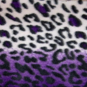 Purple Snow Leopard Fleece Fabric