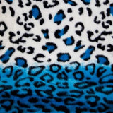 Turquoise Snow Leopard Fleece Fabric