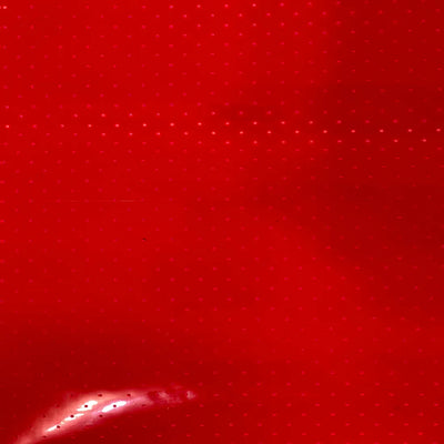 Red 12 Gauge Perforated Tinted Plastic Vinyl Fabric