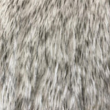 Black Frost Tipped Faux Fake Fur Husky Long Pile