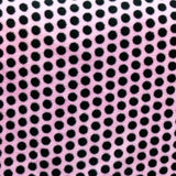 Polka Dot Print Pink/Black Anti Pill Premium Fleece Fabric