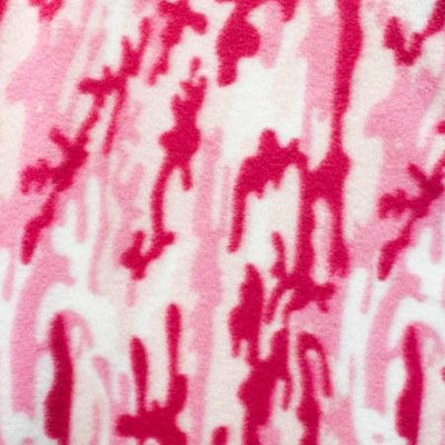 Pink Army Camouflage Fleece Fabric