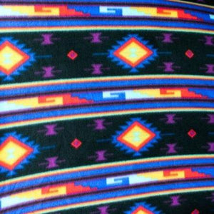 Midnight Moon Indian Print Anti Pill Fleece Fabric